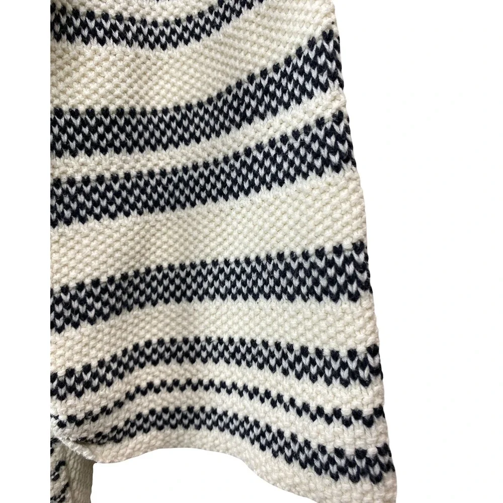 Ellison Womens Striped Open Front Cardigan Sweater Textured Knit‎ L Boho Coastal